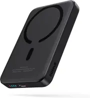Baseus Magnetic Power Bank, 10000mAh Wireless Portable Charger, PD 20W for MagSafe Battery Pack for iPhone 15/15 Pro/15 Pro Max, iPhone 14/13/12 Series (Black)