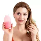 NEW Pink Ice Mold for Face w/ Milk Jade Roller & Gua Sha-Face Roller, Anti Aging