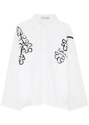 Faithfull The Brand Rossa Printed Linen Shirt - White And Black - XL (UK16 / XL) XL (UK16 / XL)