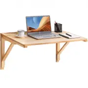 VEVOR Wall Mounted Folding Table, Wall Mounted Drop Leaf Tables, Solid Wood Floating Desk for Dining, Laundry Room, Office, 31.5" x 23.58" x 17.24" Fo