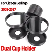 Double Cup Holder For Citroen Berlingo Peugeot Partner 2008-2017 Black Cupholder