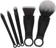 CANIGHT Portable Double Ended Makeup Brush Set 5 Piece Foundation Blush Brush Kit for Travel