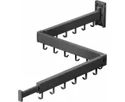 Clothes Drying Rack Wall Mount,Wall Mounted Laundry Drying Rack, Collapsible (Tri-Fold),Space Saver, Retractable Clothes Hanger Rack,for Balcony,