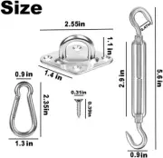 Shade&Beyond Shade Sail Hardware Kit, Rectangle and Square Heavy Duty