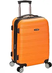 [Rockland] Melbourne Hardside Expandable Spinner Wheel Luggage, Orange, Carry-On 20-Inch, Orange, Carry-On 20", Melbourne Hardside Expandable Spinner Wheel Luggage