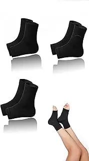 3 Pairs of Pain-Relieving Compression Socks for Neuropathy, Ankle Support, Tendonitis, and Plantar Fasciitis - Brace for Women and Men, Size L-XL, Color: Black
