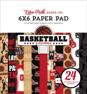 Echo Park Paper BASKETBALL Theme 6x6 Scrapbook Paper Cardstock Pad