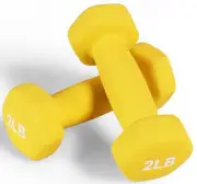 Neoprene Dumbbell Hand Weights, Anti-Slip, Anti-roll, Hex Shape Colorful, 2-P...