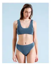 [Chloe & Lola] Jada Bikini Bottom in Slate Blue