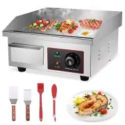 1500W Commercial Griddle,14â€ Electric Griddles Grill,Commercial Flat Top Gridd