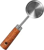 MAGICLULU Wood Handle Stainless Spoon Measuring Scoop for Spice Tea and Milk Powder for Kitchen Home and Coffee Shops and Stylish Design