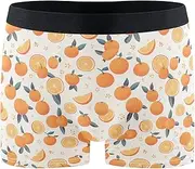 [FRODOTGV] Yellow Oranges Mens Boxer Brief Shorts Breathable Underwear for Men Compression Boxer Para Hombre