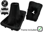 BLACK STITCH LEATHER GEAR BOOT+PLASTIC FRAME FOR VOLVO V40 CROSS COUNTRY 12-19