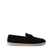 [Prada] Prada Suede Loafers 8 US BLACK