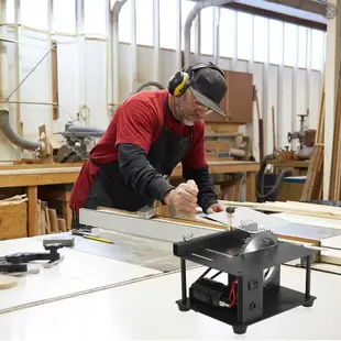 天誠TC[] 多功能家用台鋸迷你電鋸小型台鋸便攜式木工推台鋸多功能切割機7級調速電源最大35mm切割深度可用於切割木板塑料