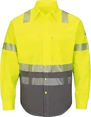 [Bulwark FR] Bulwark Men's Hi-vis Color Block Uniform Shirt-Excel Fr