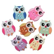 Printed Owl Buttons - Shelly's Buttons - Sew Through - Craft Scrap Sewing
