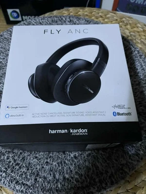 New Harman Kardon Headphones FLY ANC Over-Ear Noise Canceling Black