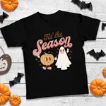 TIS THE SEASON SPOOKY SEASON TODDLER 萬聖節襯衫兒童萬聖節襯衫男孩女孩秋季 T 恤