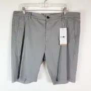 NNO7 NWT Men's Craig 1004 Regular Fit Mid Rise Chino Shorts Gray Size 36