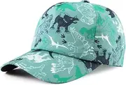 [Yuoahcn] Dinosaur Kids Baseball Hat Caps Toddler Sun Hat Waterproof Quick-Dry Boys Girls Cap Adjustable Size for 2-6Y