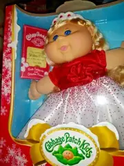 New Cabbage Patch Kids Doll 2014 Holiday Blonde Hair, Red Dress,Willow-June14th