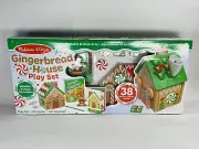 Melissa and Doug Buildable Gingerbread House Playset Christmas Wood Toy