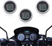 fasebeek 3 PCS Car Mini Clock, 1.08" x 0.39" ABS Portable Self-Adhesive Waterproof Twelve-Hour Clock, Decorative Modification Accessories, Suitable for Most Cars, Motorcycles and Bicycles (White)