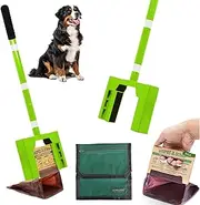 Dispoz-A-Scoop Dog Pooper Scooper with Bag - 8 Poop Picker up for Dogs - -Ideal poop scooper for dogs - Easy Grip Dog Poop Scooper for Yard