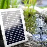 Solar Powered Water Fountain Pump Kit Garden Pond Waterproof With LED Light