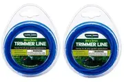 2PCE Trimmer Line Blue Durable Impact Resistant Garden Greens 8m x 3mm