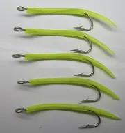 Saltwater fishing 5 pack 7/0 31022 Mustad UV Glow Tube hooks Striper jig lure