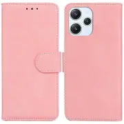 Solid Color Wallet Phone Cover for Xiaomi Redmi 12 4G ,PU Leather Stand Phone Case
