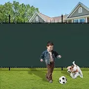 [Cisvio] 5' x 50' Privacy Fence Screen 90% Slockage Heavy Duty Fencing Cover with Grommets Mesh Shade Net for Outdoor Wall Yard Backyard Patio Porch Pool, Dark Green
