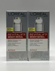 L'Oréal Revitalift Bright Reveal Brightening Day Moisturizer Lotion 1 Oz. Pack 2