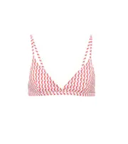 [Asceno] Asceno Genoa wave-print bikini top AU 10 red