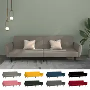 2-Seater Sofa Bed Convertible Settee Loveseat Couch Living Room Velvet vidaXL