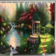 Alice Wonderland Waterproof Bath Polyester Shower Curtain Liner Water Resistant