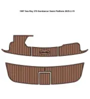 1997 Sea Ray 370 Sundancer Swim Platform Pad Boat EVA Foam Teak Deck Floor Mat
