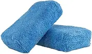 Chemical Guys Premium Grade Microfiber Applicator, Blue (Pack of 2)