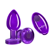 Cheeky Charms Remote Vibrating Metal Anal Butt Plug Medium - Various Colours
