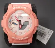 Casio Baby-G Women's Peach Rubber Quartz Watch - Dead Battery (BGA185-4A)