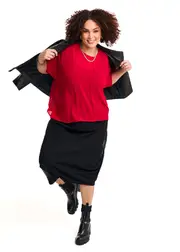 [Taking Shape] Taking Shape Ponte Onyx Skirt Size 16 in Black - Plus Size Women's Skirts Black