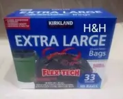Trash bags Flex Tech Garbage bags compare to GLAD & Hefty 33 Gallons Bags