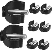 8Pcs Toilet Replacement Clips Locking Pin Locks for Toilet Seat Risers Easy Tool Assembly Durable Thermoplastic with Inserts