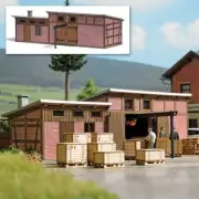 Busch 1905 HO Scale Old Shed -- Laser-Cut Wood & Card Kit