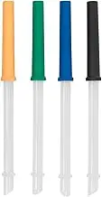 REDUCE Reusable Coldee 2.0 Catch Straw Set, 4 Pack - Spill-Proof, BPA-Free, Dishwasher-Safe - Fits 14 oz Coldee Tumblers and Mugs, Assorted Colors