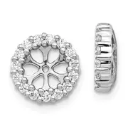 14k White Gold 1/2 Ct. Lab Grown Diamond VS/SI+ G+ for 5.25 mm Earring Jacket