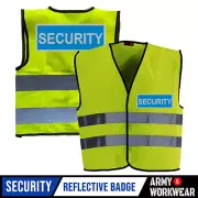 Yellow Reflective Badge Security Kids Yellow Hi Vis Vest Children Viz Waistcoat