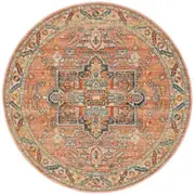 Aylin Multi Coloured Transitional Round Rug
